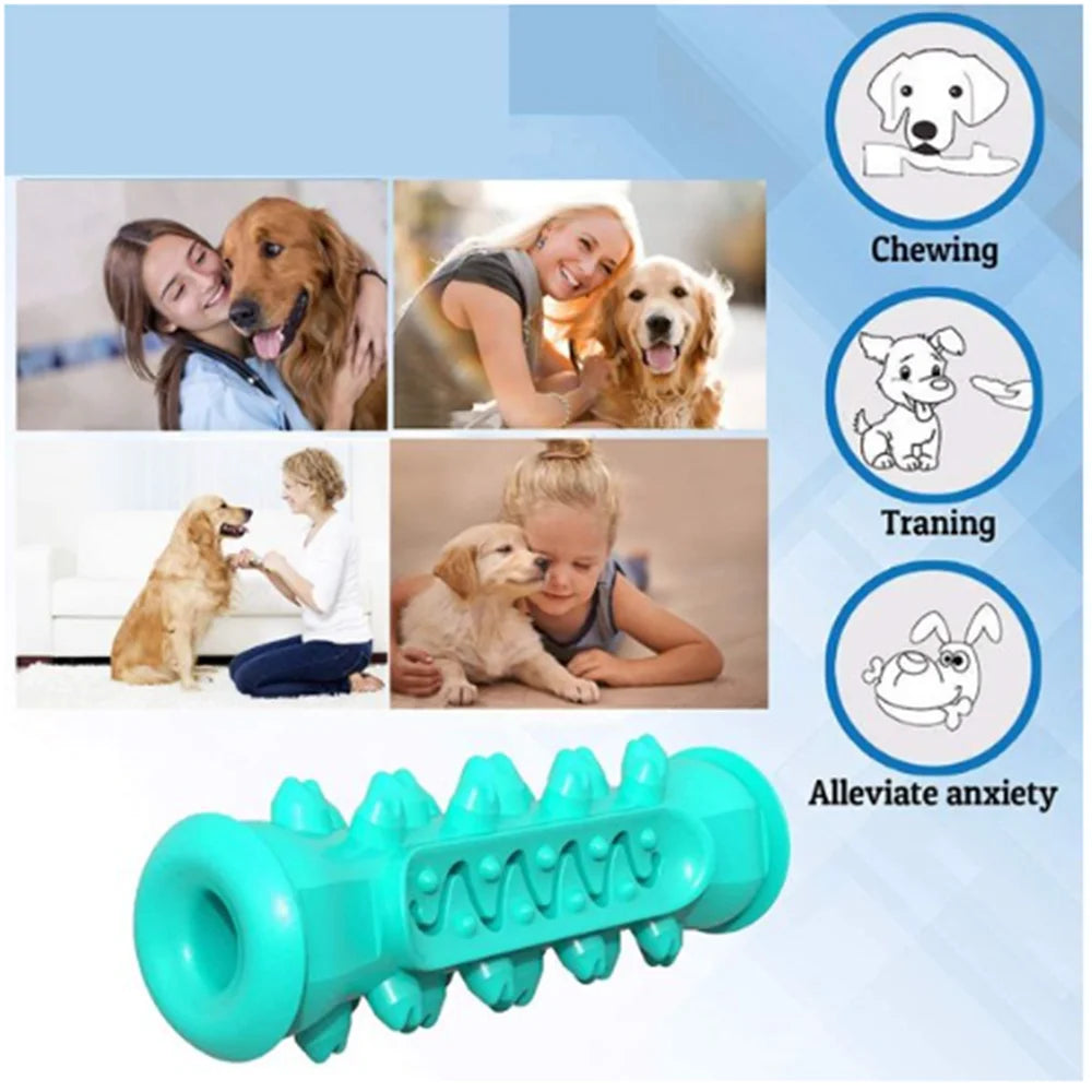 ZOUYUE Dog Toy for Aggressive Chewer Large Medium Nearly Indestructible Super Chew Dog Toys Squeaky Dog Birthday Toy Dog Toothbrush Interactive Tough Durable Dog Toys Natural Rubber(Blue)