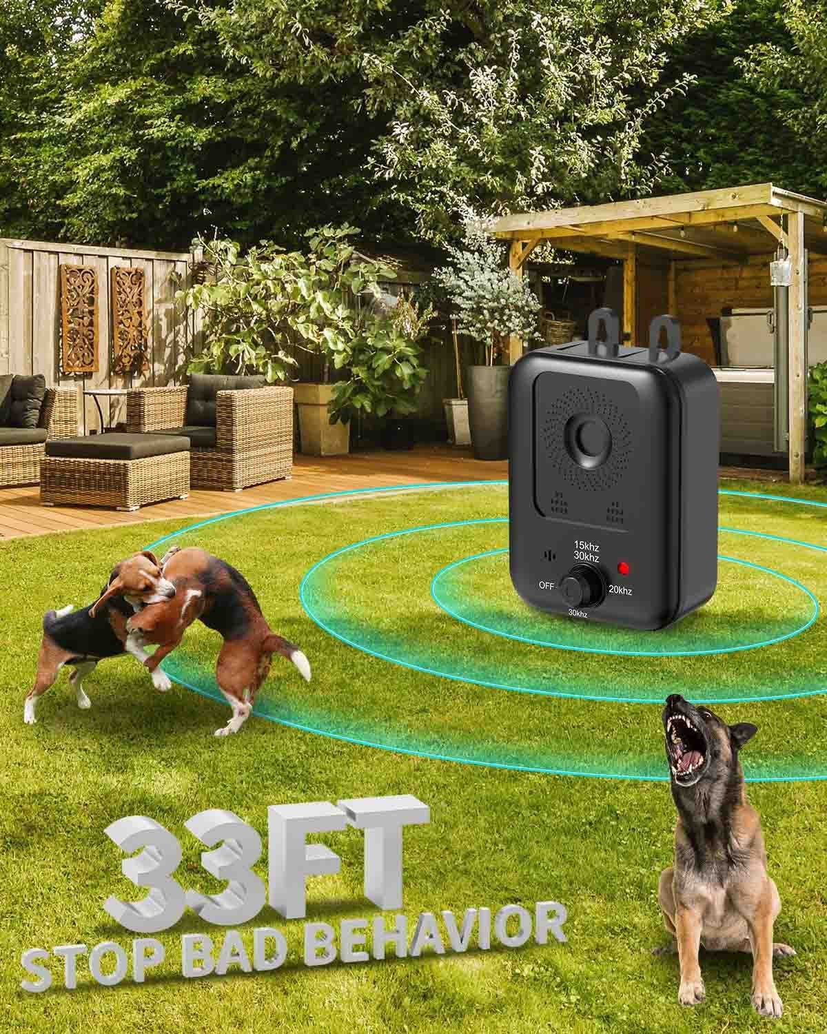 anti Barking Device for Dogs, Ultrasonic Bark Control, Rechargeable Outdoor Indoor Bark Box, 3 Modes