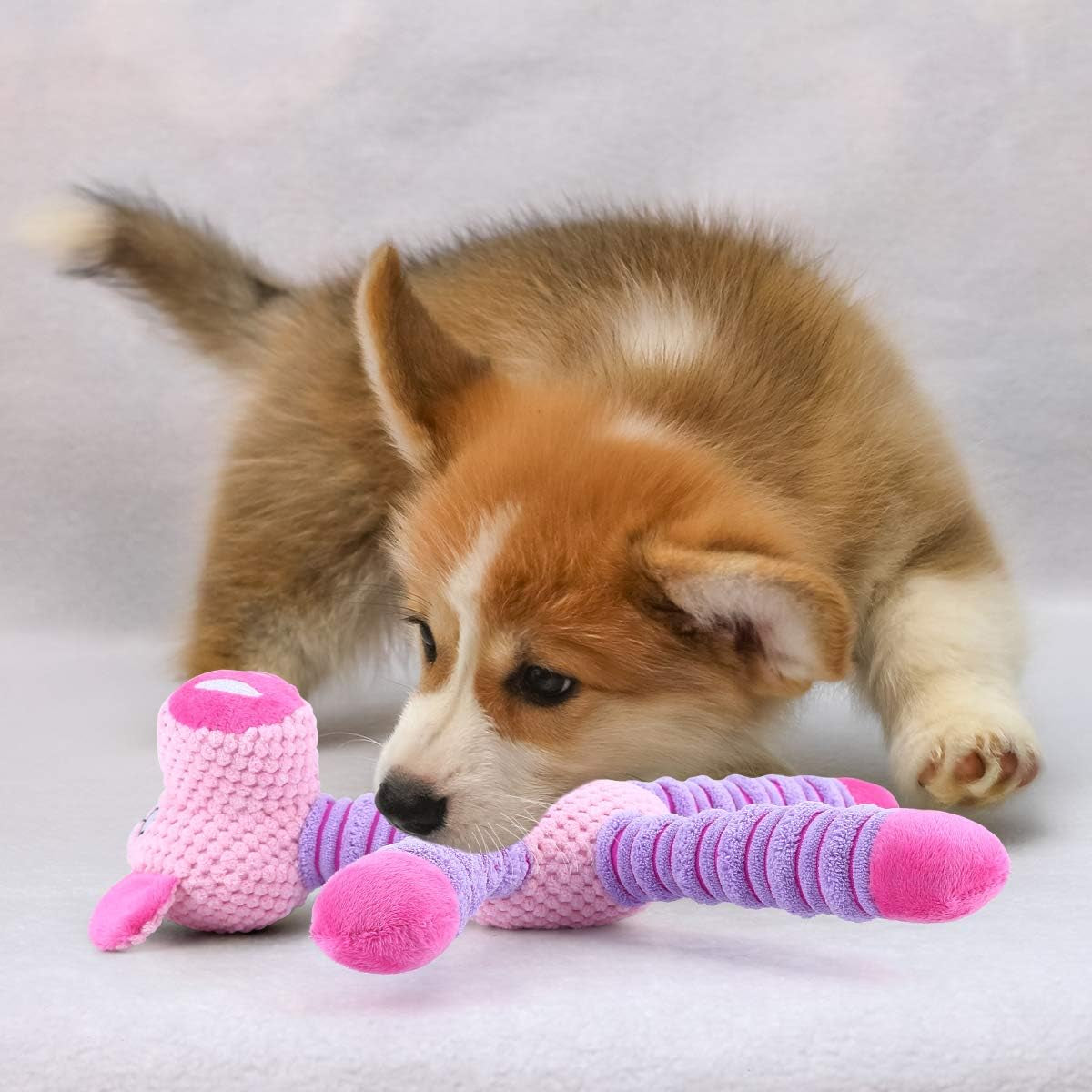 14-Inch Squeaky Plush Dog Toys, Stuffed Animal Plush Chew Toys with Squeakers - Durable Dog Chew Toys for Puppy Small Middle Dogs Reducing Boredom
