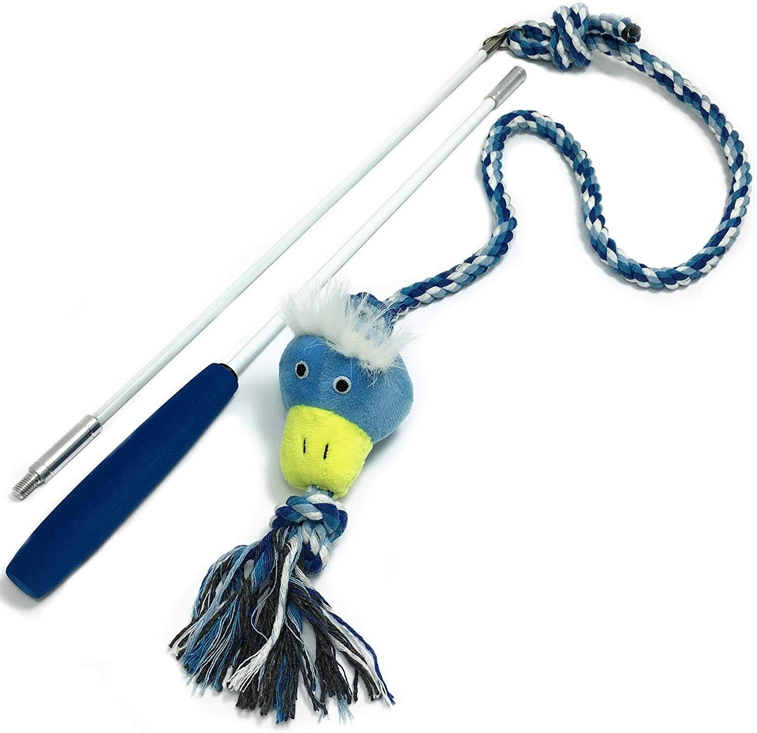 Outdoor Wand Rope Toy Dog Play Extendable Flirt Pole Training Chasing Chew Plush