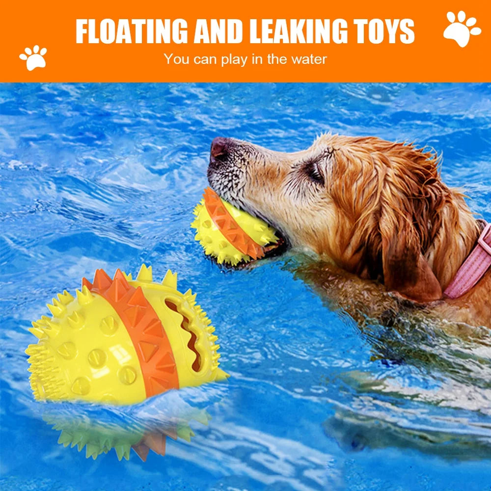 Dog Squeaky Toys, Toughest Natural Rubber-Dog Chew Toys for Aggressive Chewers, Almost Indestructible Tough Durable Dog Toys for Dogs-Teeth Cleaning Chews for Large/Medium Breed