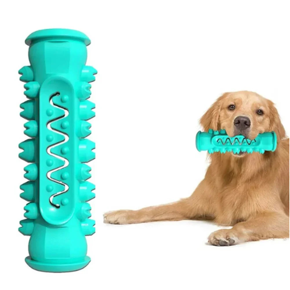 ZOUYUE Dog Toy for Aggressive Chewer Large Medium Nearly Indestructible Super Chew Dog Toys Squeaky Dog Birthday Toy Dog Toothbrush Interactive Tough Durable Dog Toys Natural Rubber(Blue)