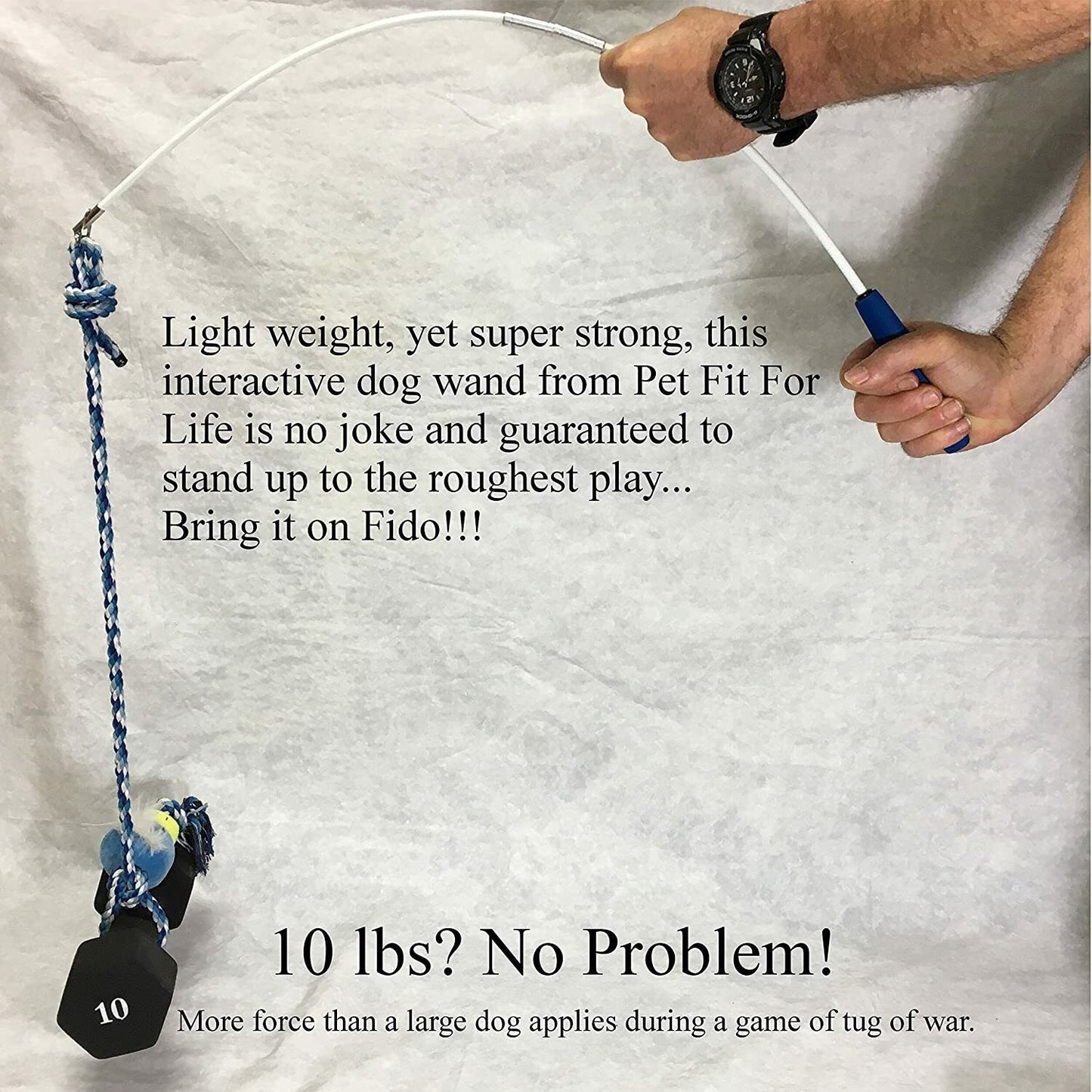 Outdoor Wand Rope Toy Dog Play Extendable Flirt Pole Training Chasing Chew Plush